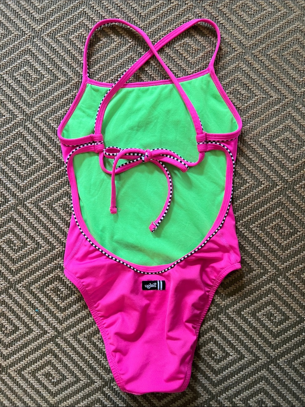 Dolfin Uglies Diver Back Tie Back One-Piece Swimsuit - Picture 2 of 5